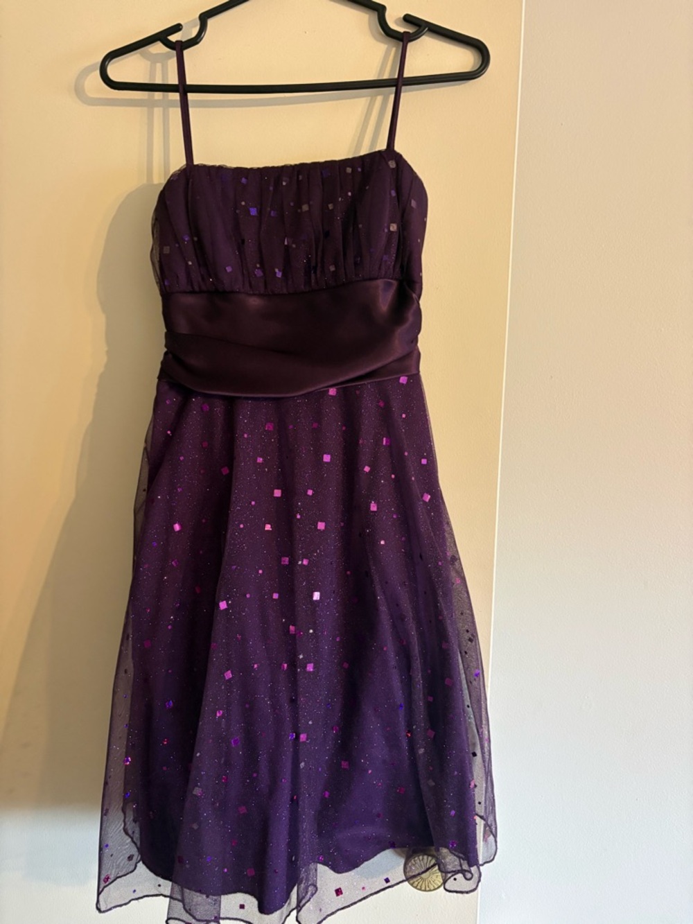 Jolie Purple Sparkle Tulle Formal Dress